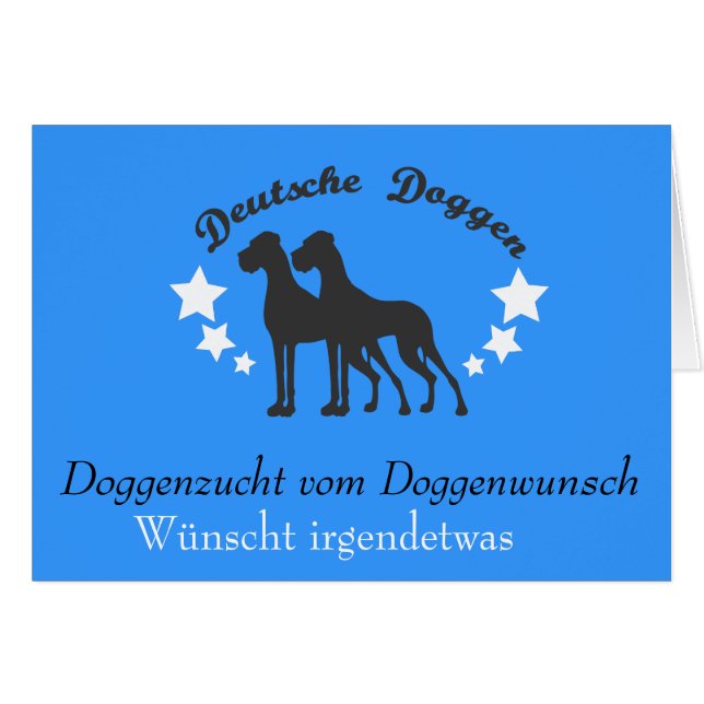 Deutsche Doggen und Text (Front Horizontal)