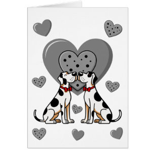 Deutsche Doggen Valentinstagkarte