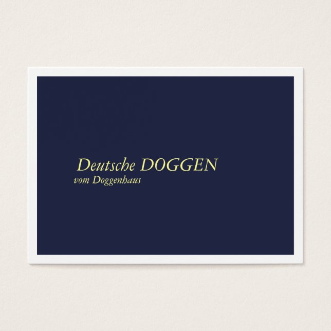 Deutsche Doggen Visitenkarten (Front)