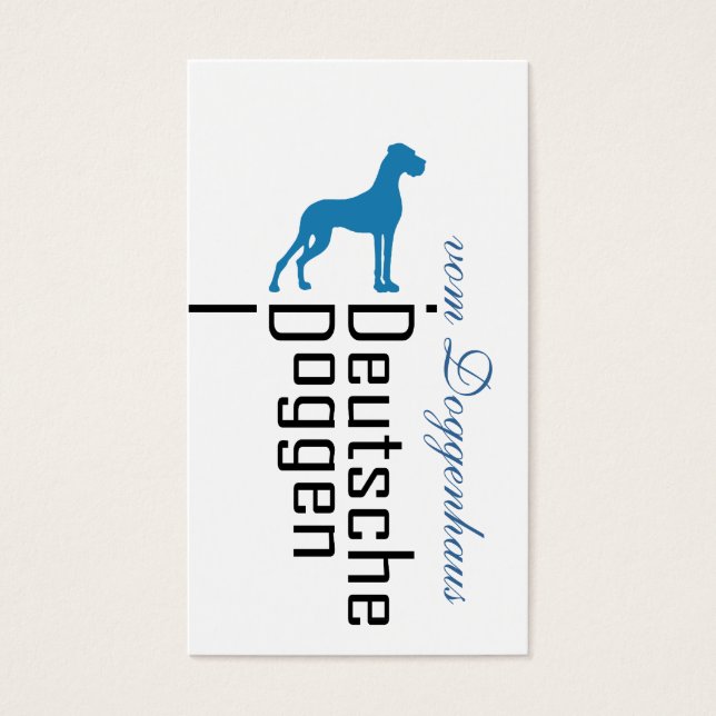 Deutsche Doggen Visitenkarten (Front)