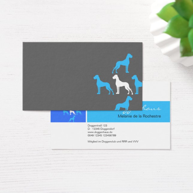 Deutsche Doggen Visitenkarten (Desk)