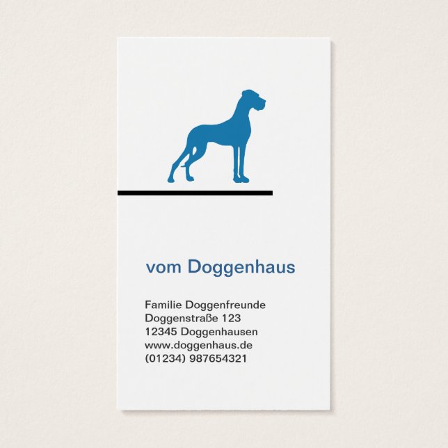 Deutsche Doggen Visitenkarten (Back)