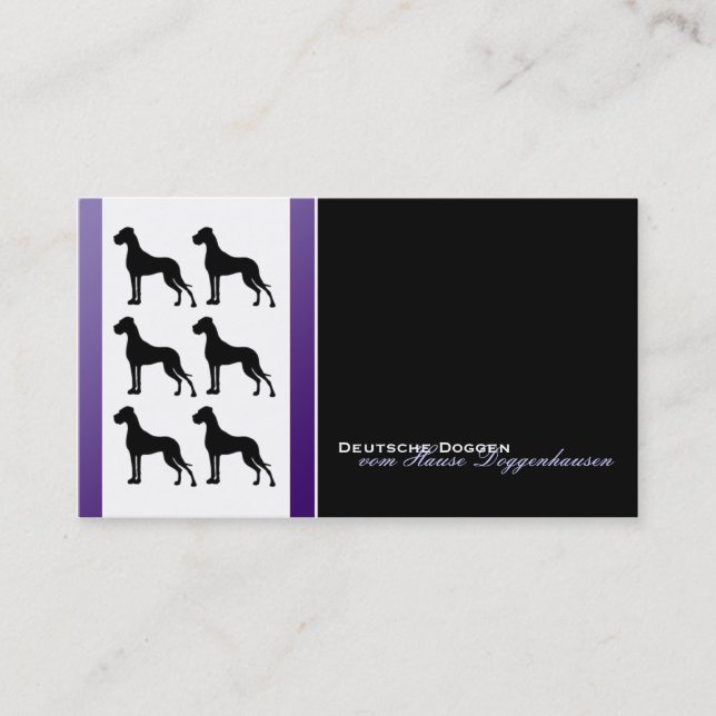 Deutsche Doggen Visitenkarten Business Card (Front)