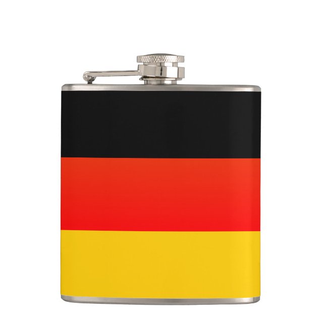 Deutsche Flagge or German Flag Hip Flask (Front)