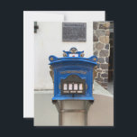 Deutsche Post (German Post) - Blue Postcard<br><div class="desc">Public mailbox in Idstein,  Germany.</div>