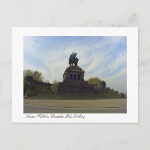 Deutsches Eck, Kaiser Wilhelm, Koblenz, Germany Postcard