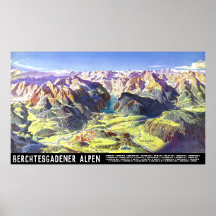 " Deutschland: 2021 - Alpen Berchtesgaden Panorama Poster