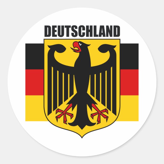 Deutschland 2 classic round sticker (Front)