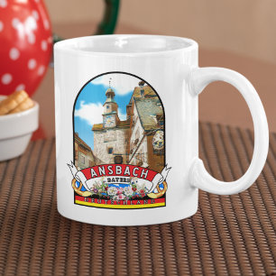 Deutschland Ansbach Vintage souvenir Coffee Mug