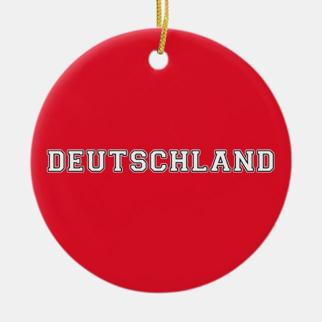 Deutschland Ceramic Tree Decoration (Front)