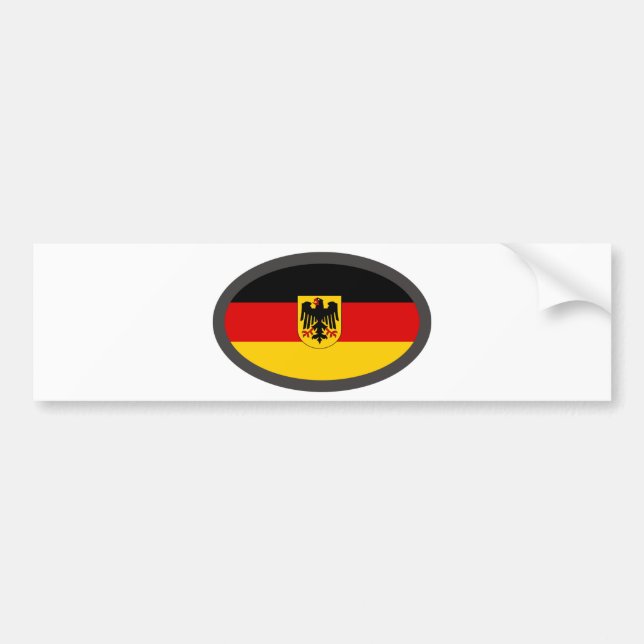 Deutschland cool flag design! bumper sticker (Front)