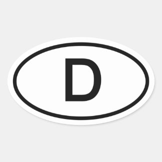 Deutschland Country of Origin Oval Decal Oval Sticker