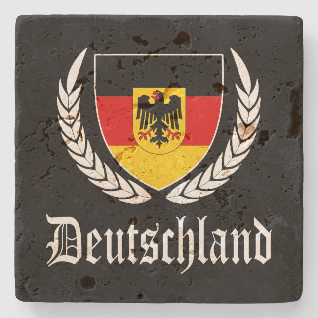 Deutschland Crest Stone Coaster (Front)