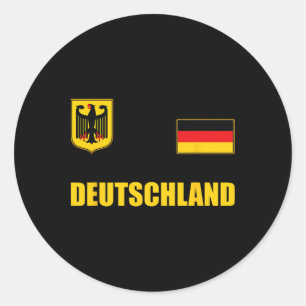 Deutschland Design Germany Outfit Apparel German F Classic Round Sticker