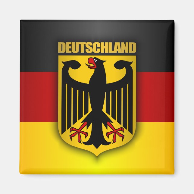 Deutschland Flag and Coat of Arms Magnet (Front)
