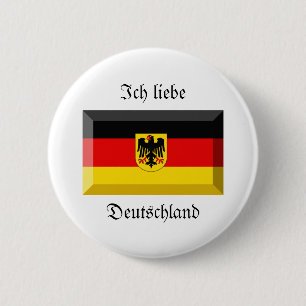 Deutschland Flag Gem 6 Cm Round Badge