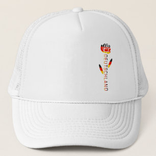 Deutschland Flag Rose Trucker Hat