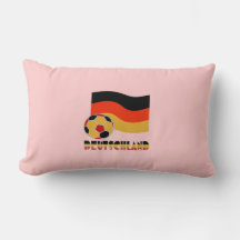 Deutschland Flag with Soccer Ball Grey Border