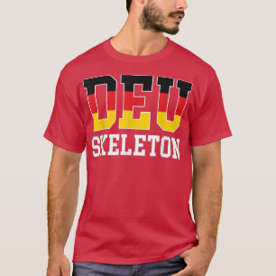 Deutschland Flagge Deutsche DEU Skeleton T-Shirt