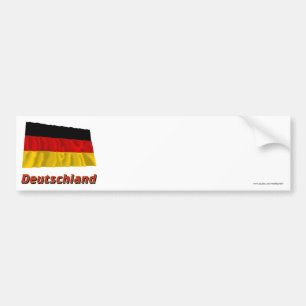 Deutschland Fliegende Flagge mit Namen Bumper Sticker