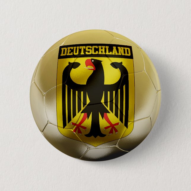 Deutschland Football 6 Cm Round Badge (Front)