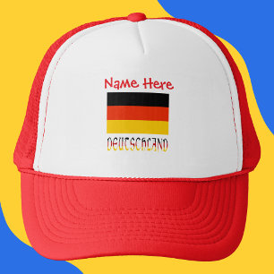 Deutschland German Flag Red Personalisation  Trucker Hat