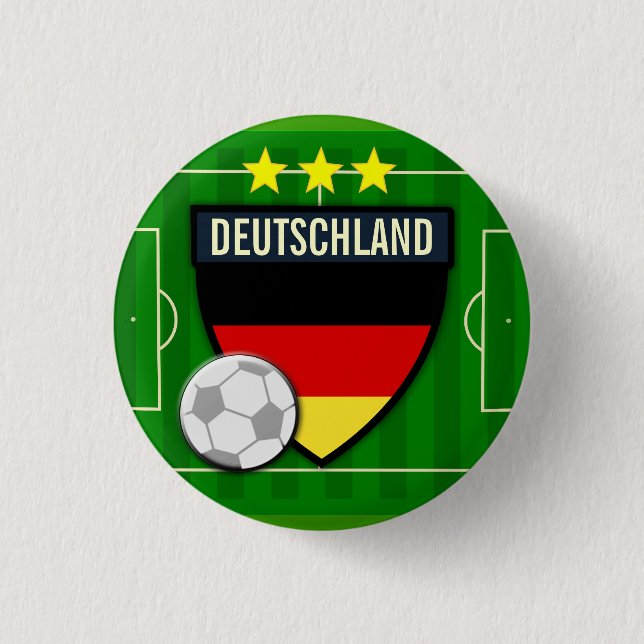 Deutschland Germany Soccer Button (Front)