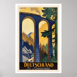 Deutschland im Schwarzwald Germany in Black Forest Poster