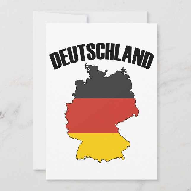 Deutschland Map - German Flag - Germany Travel (Front)
