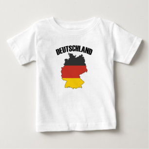 Deutschland Map - German Flag - Germany Travel Baby T-Shirt