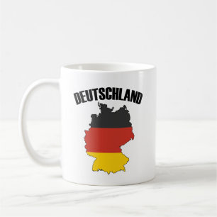 Deutschland Map - German Flag - Germany Travel Coffee Mug