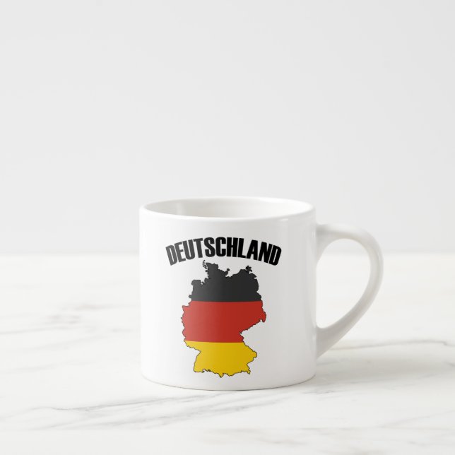 Deutschland Map - German Flag - Germany Travel Espresso Cup (Right)