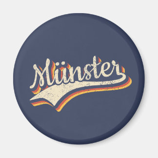 Deutschland Münster Vintage Retro Typografie Magnet