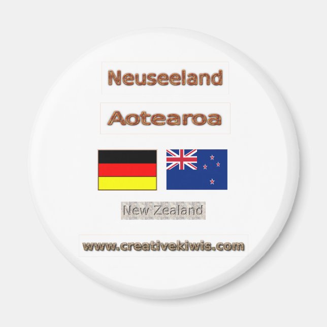 Deutschland, Neuseeland Magnet (Front)