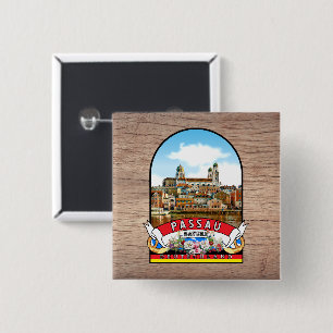 Deutschland Passau Vintage souvenir 15 Cm Square Badge