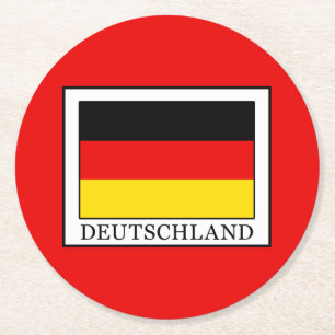 Deutschland Round Paper Coaster