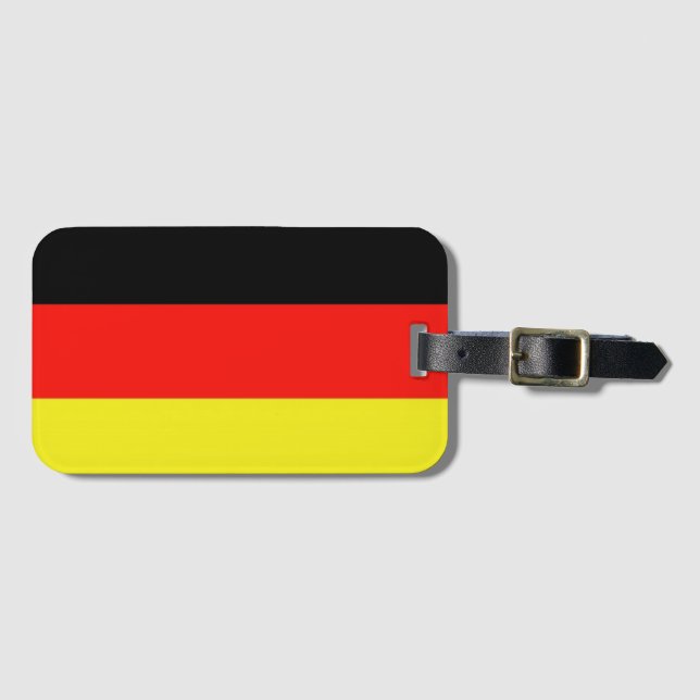 Deutschland simple flag luggage tag (Front Horizontal)