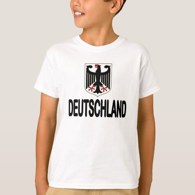 Deutschland Soccer Fußball Eagle Youth Ringer T-Shirt (Front)
