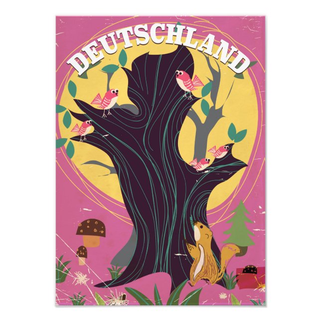 Deutschland vintage cartoon landscape poster (Front)