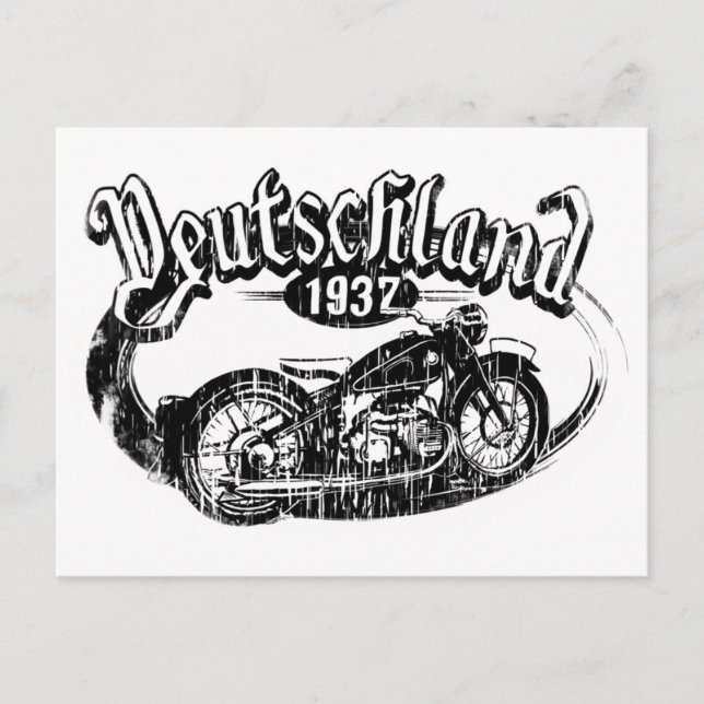 Deutschland Vintage Motorcycle Postcard (Front)