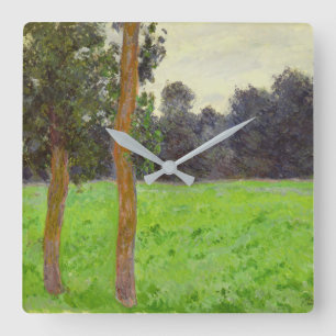 Deux Arbres dans la Prairie Square Wall Clock