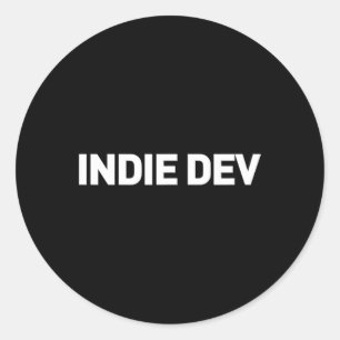 Dev - Video Game Developer Indie Game Developer Classic Round Sticker