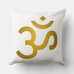 Devanagari om cushion