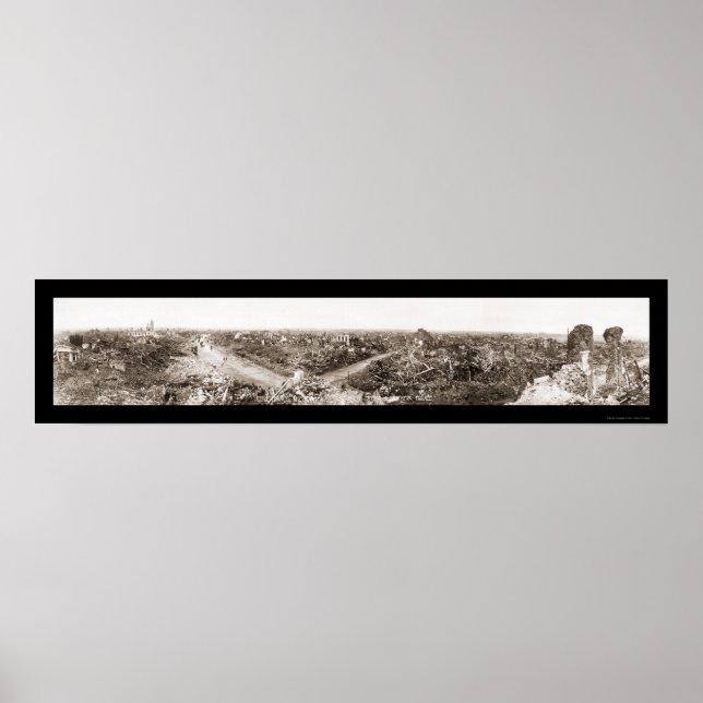 Devastated Coal Mines Photo 1919 Poster (Front)