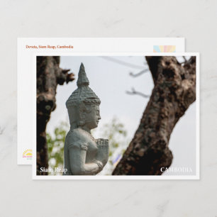 Devata Sculpture Angkor Wat Postcard