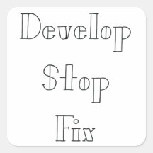 Develop Stop Fix Darkroom Sticker