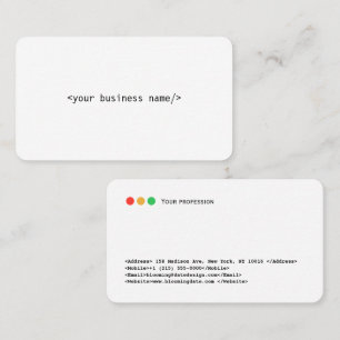 Developer Business Card