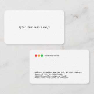 Developer Business Card