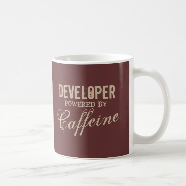 Developer powered by caffeine coffee mug (Right)