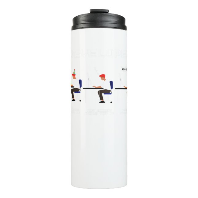Developer Programmer Coder Computer Nerd Geek gift Thermal Tumbler (Front)